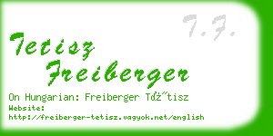 tetisz freiberger business card